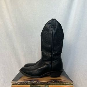**SOLD** Black Boulet Nocona Design Cowboy Boots